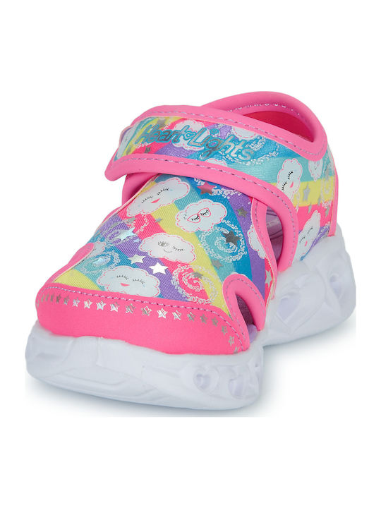 Παπουτσοπέδιλα Heart Sandal Cuties Clouds με Σκρατς & Φωτάκια Ροζ