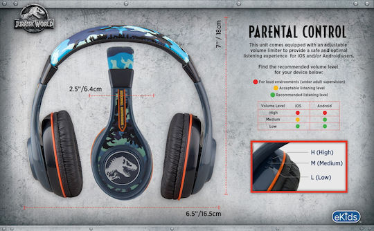 eKids JW-140 Ενσύρματα On Ear Ακουστικά Πολύχρωμα