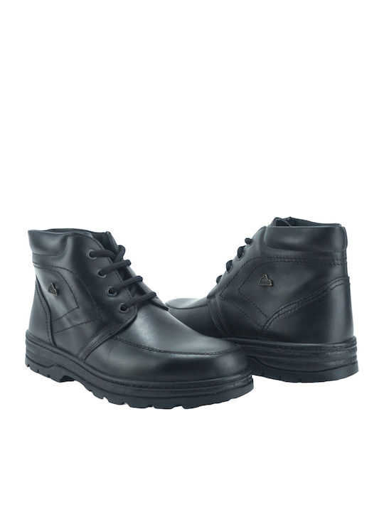 Leder Schwarz Herrenstiefel Anatomisch