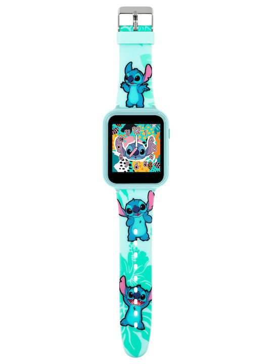 Disney Kinder-Digitaluhr Stitch mit Kautschuk/Plastikarmband Türkis