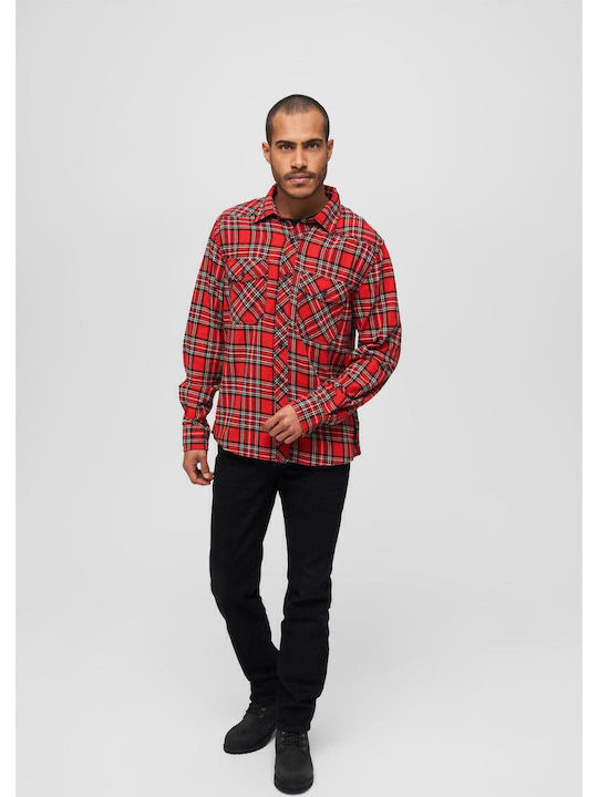 Long-sleeved Cotton Shirt Checked Tartan