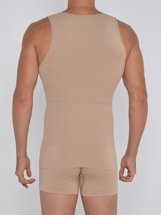 Shaper Ανδρική Φανέλα Αμάνικη σε Μπεζ Χρώμα
