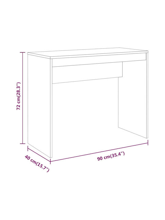 Γραφείο Ξύλινο Καφέ 90x40x72εκ.