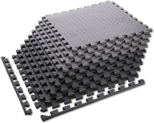 HMS MP12 Boden Puzzle Fitnessstudio Gray 61x61x1.2cm 9Stück