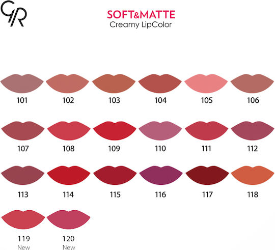 Golden Rose Soft & Matte Creamy Long Lasting Liquid Lipstick Matte 107 5.5gr