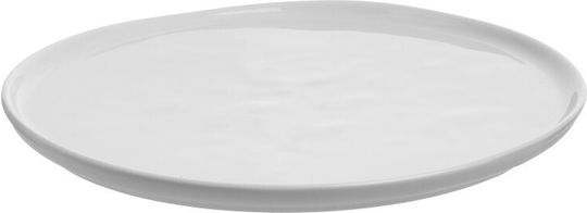 Click Plate Shallow Ceramic White with Diameter 28cm
