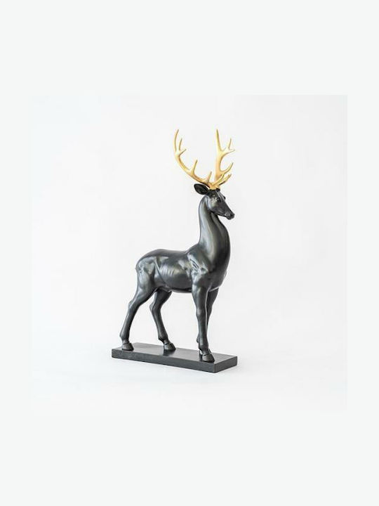 Eurolamp Christmas Ceramic Reindeer Figure Black 55.5x32x23.5cm