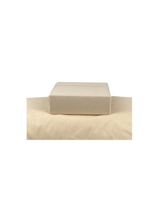 Astron Italy Sheet for Single Bed with Elastic 100x200+40cm. Combed Beige