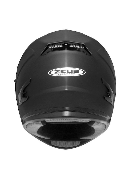 Zeus ZS-813Α Matt Black Κράνος Μηχανής Full Face με Sunvisor