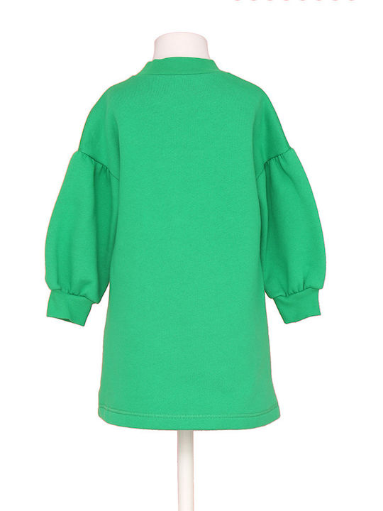 Agatha Ruiz De La Prada 7VE3652 Sweatshirt Kids Dress Long Sleeve Green