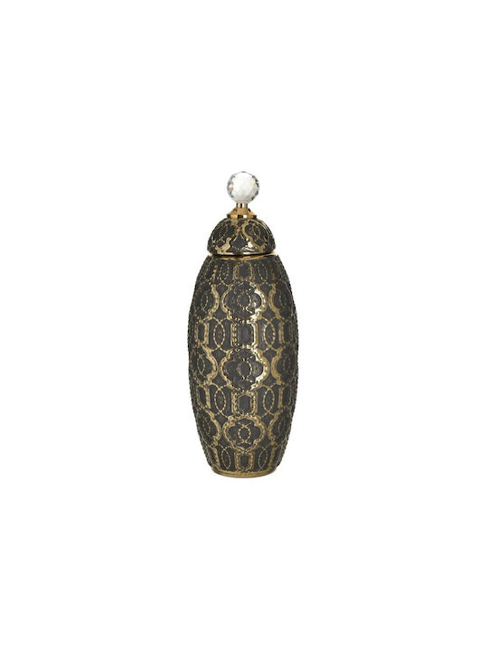 Inart Vază Decorativă Ceramică Negru 22x14x40cm 1buc