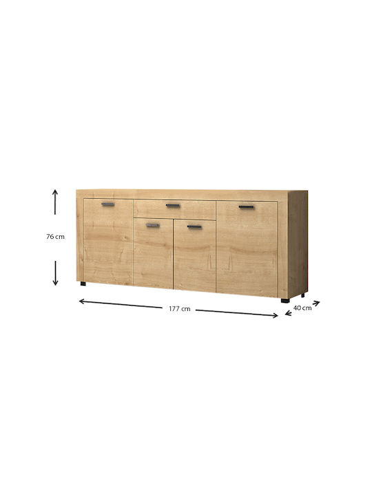 Joseph Holzsideboard mit Schubladen Sonoma 177x40x76cm