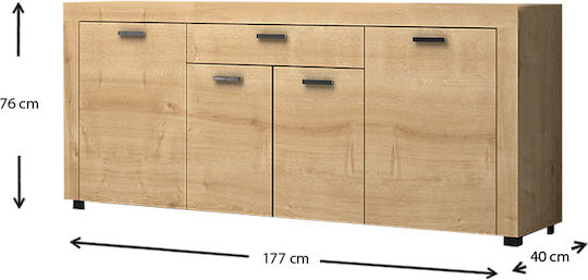 Joseph Holzsideboard mit Schubladen Sonoma 177x40x76cm