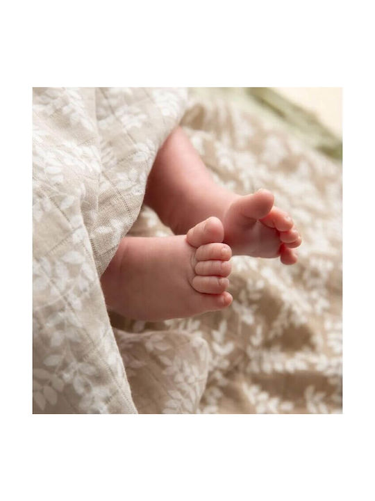 A Little Lovely Company Muslin Swaddle Wraps Beige 60x60cm. 2pcs