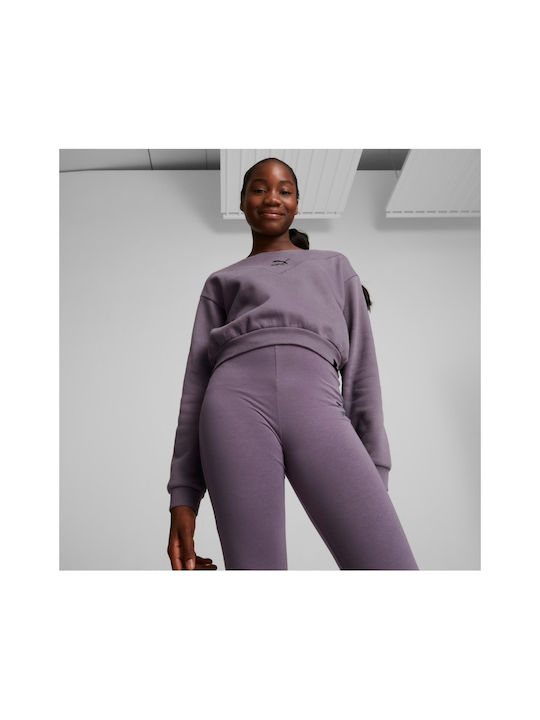Kids Sweatshirt Cropped with Hood Purple Classics