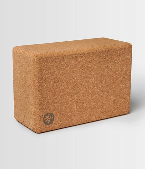 Manduka Cork Yoga Block in Brown Color