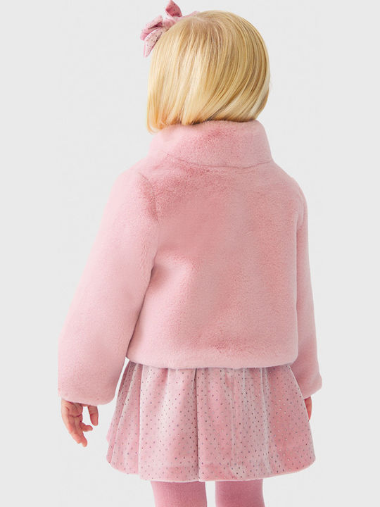 Kinderpelz Kurz Rosa