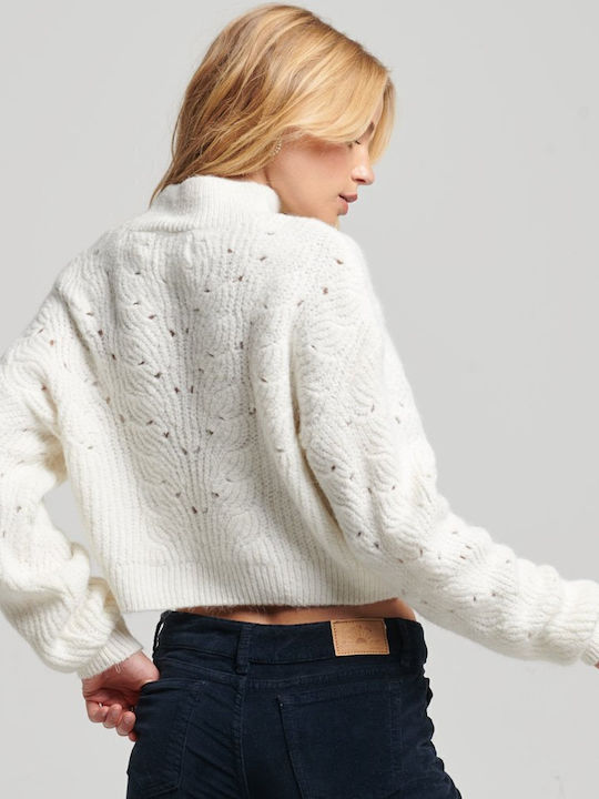 Superdry D2 Vintage Pointelle Πουλόβερ Ecru