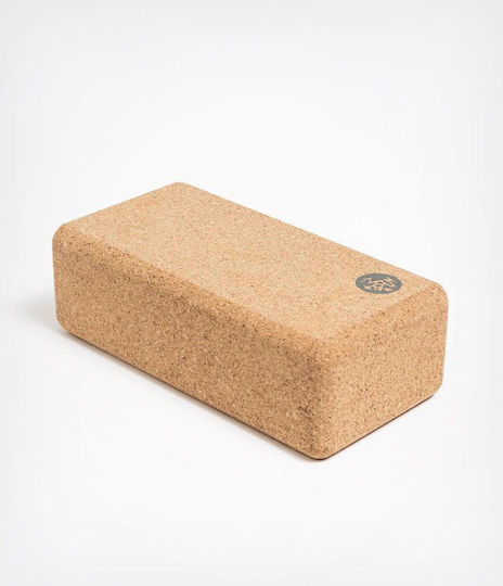 Manduka Lean Cork Yoga Τουβλάκι Καφέ 22x11x7cm