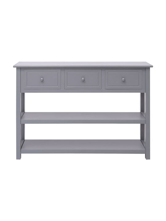 Solid Wood Console Table Gray L108xW30xH76cm