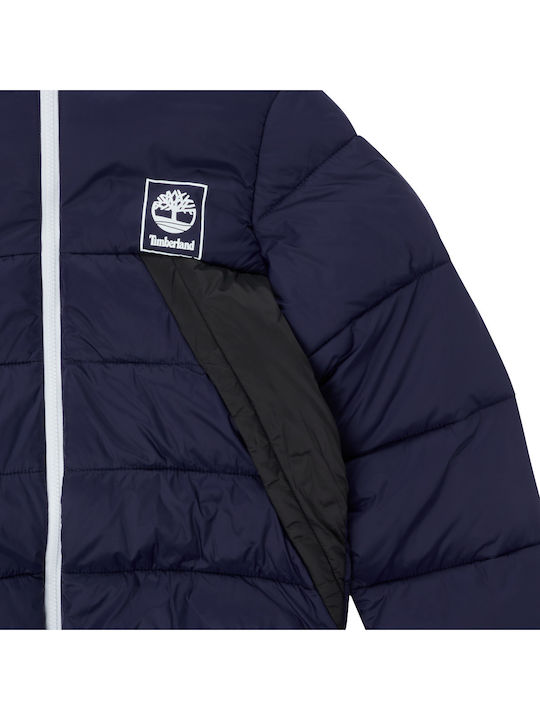 Kinder Freizeitjacke Kurz mit Kapuze Marineblau