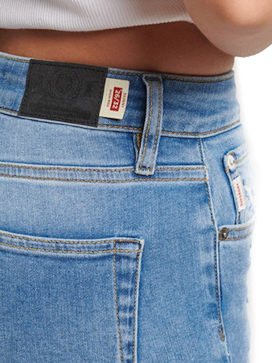 Ovin Vintage High Waist Women's Jean Trousers with Rips in Skinny Fit