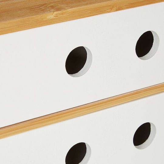 Relaxdays Wooden Desktop Drawer 2 Number of Spit 20x14x25cm White