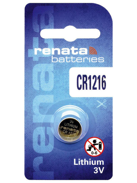 Renata Μπαταρία Λιθίου Ρολογιών CR1216 3V 1τμχ