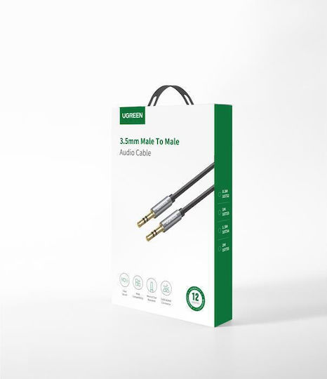 Ugreen 3.5mm Jack Cable 3.5mm Male - 3.5mm Male Black 0.5m With Gold Plated Terminals 10732