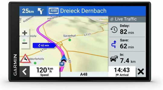 Garmin 6" Display GPS Device DriveSmart 66 MT-D with Bluetooth / USB and Card Slot