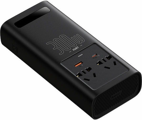 Baseus Invertor Auto 300W pentru Convertirea 12V DC în 220V AC cu 2xUSB