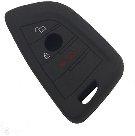 Silicone Car Key Cover Case with 3 Buttons for Bmw Black