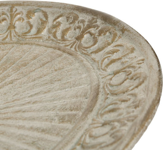 Inart Vintage Concrete Decorative Platter Beige 35x26x4cm