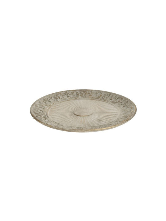 Inart Dekorative Platte Beton Beige 1Stück 28x28x3cm