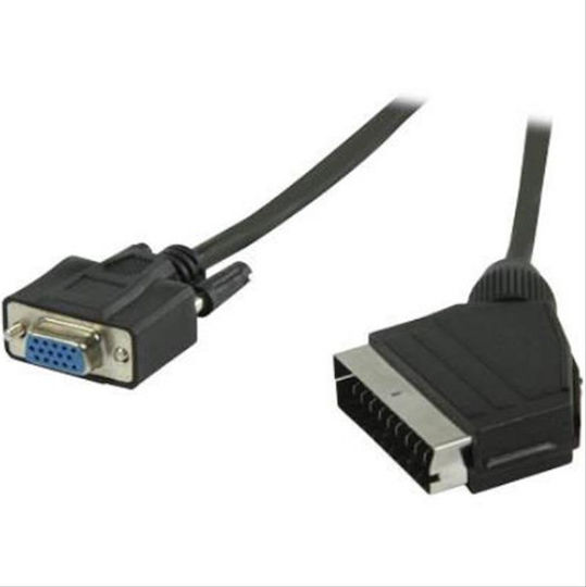 Valueline Cable Scart male - VGA female 2m Black VLVP31550B2.00