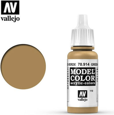 Acrylicos Vallejo Model Model Making Paint Green Ochre 17ml 70.914