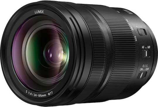Panasonic Full Frame Φωτογραφικός Φακός Lumix S 24-105mm f/4 Standard Zoom / Macro για Leica L Mount Μαύρος