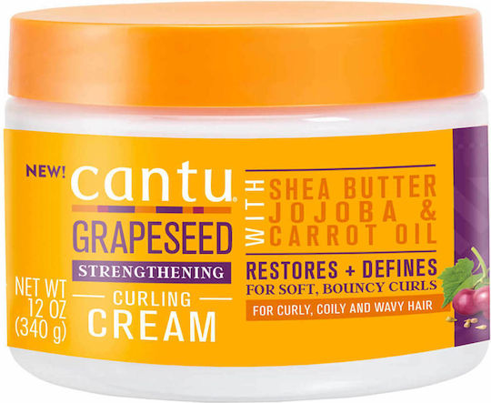 Cantu Grapeseed Curling Cream Conditioner Reconstruction/Nourishment 340gr