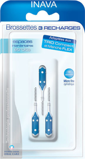 Elgydium Trio Refill Ανταλλακτικά για Μεσοδόντια Βουρτσάκια 0.8mm Μωβ 3τμχ