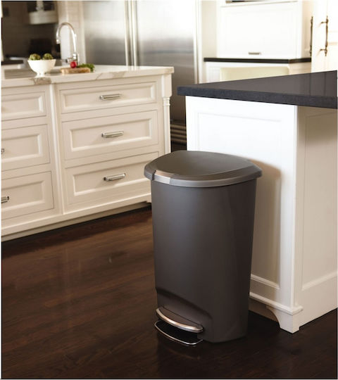 Simplehuman Πλαστικός Κάδος Απορριμμάτων με Πεντάλ 50lt Γκρι