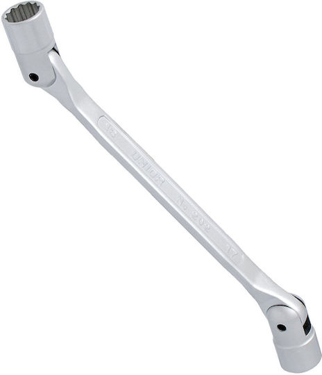 Unior Double Polygon Wrench Bent Adjustable 14x15mm