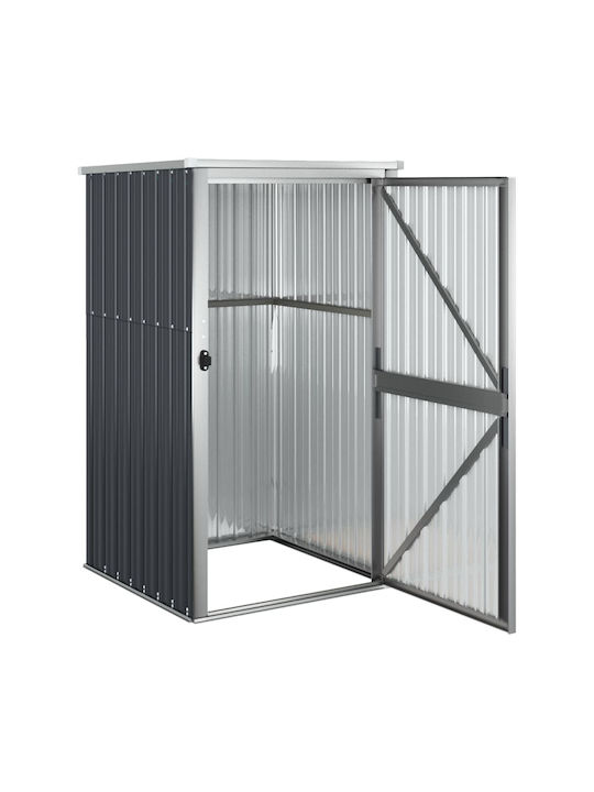 Metallic Garden Warehouse Galvanized Anthracite L0.88xW0.89xH1.61m