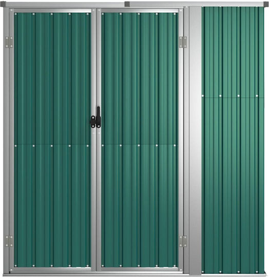 Metallic Garden Shed Galvanized Green M1.61xW0.89xH1.61m