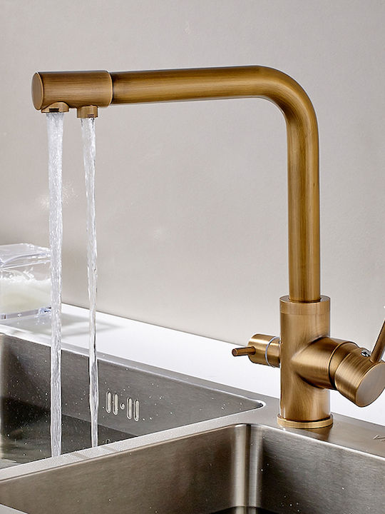 Tall Kitchen Faucet Counter Bronze