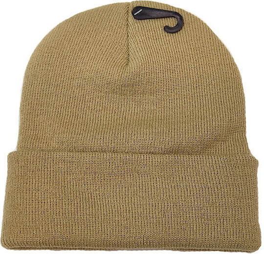 Harcourt Beanie Unisex Beanie Gestrickt in Beige Farbe