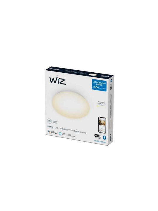 WiZ Smart Ceiling Mount Light 32cm White with Integrated LED and Remote Control