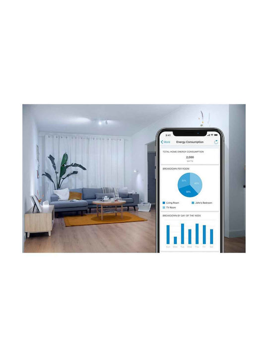 WiZ Adria Smart Ceiling Mount Light 32cm White with Integrated LED and Remote Control