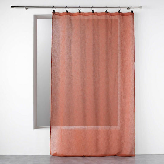 Douceur d'Intérieur Perdea Cu Capse Tisse Linka Portocaliu Terracotta 140x240 cm