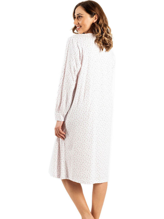 Odyssey Women's Winter Cotton Nightgown Pink