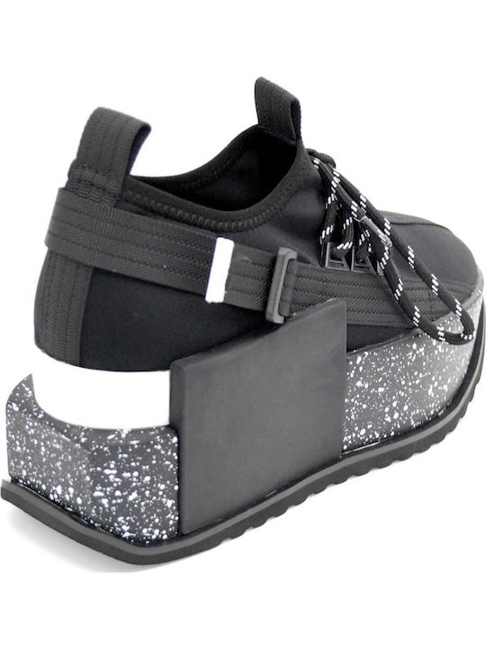 Leona Γυναικεία Flatforms Sneakers Μαύρα